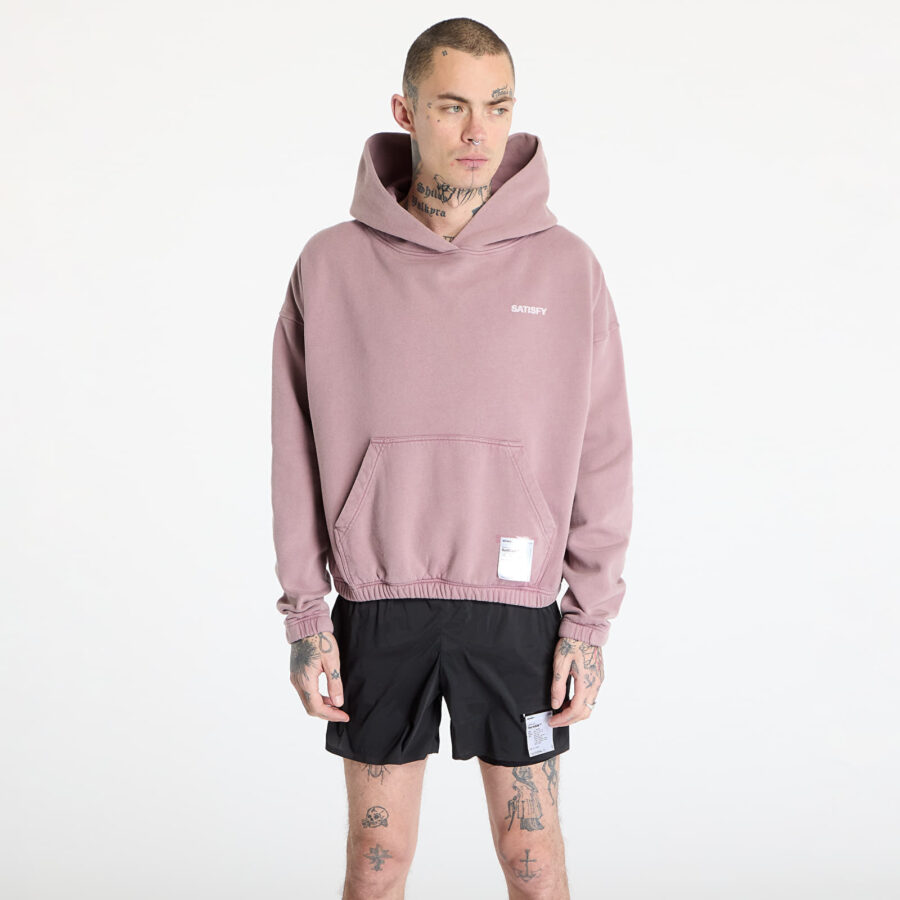 Pulóver Satisfy SoftCell Hoodie UNISEX Aged Elderberry S-alacsony-ár