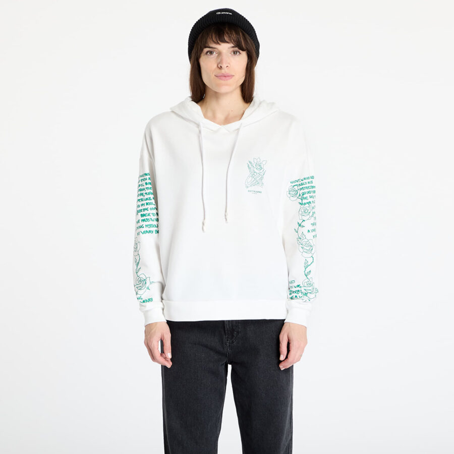 Pulóver Sixth June Skull Print Hoodie White S-alacsony-ár