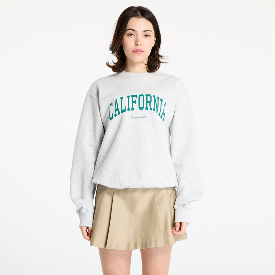 Pulóver Sporty & Rich California Crewneck Heather Gray XS-alacsony-ár