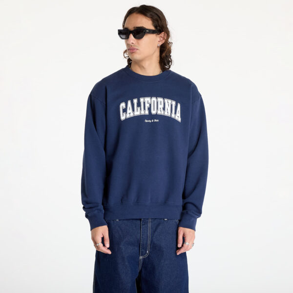 Pulóver Sporty & Rich California Crewneck UNISEX Navy/ White XS-alacsony-ár