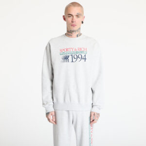 Pulóver Sporty & Rich Finish Line Crewneck UNISEX Heather Gray/ Lava/ Alpine/ Navy M-alacsony-ár