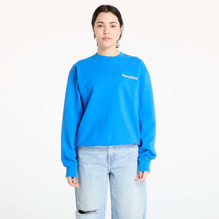 Pulóver Sporty & Rich Health is Wealth Crewneck Paris Blue XS-alacsony-ár