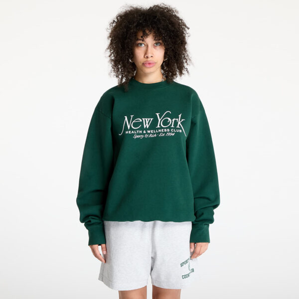 Pulóver Sporty & Rich NY94 Crewneck Forest XS-alacsony-ár