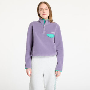Pulóver Sporty & Rich Serif Logo Polar Sweatshirt UNISEX Dusty Grape/ Spring Green/ Cream S-alacsony-ár
