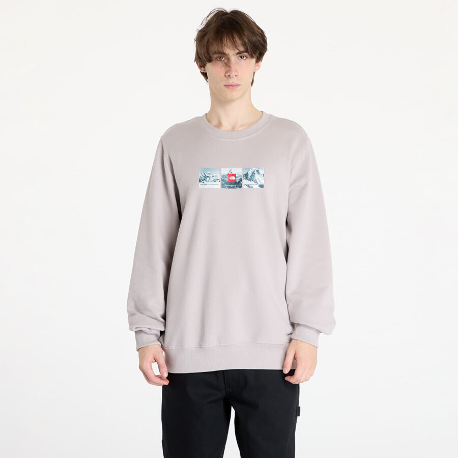Pulóver The North Face Crew Expedition System Moonstone Grey S-alacsony-ár