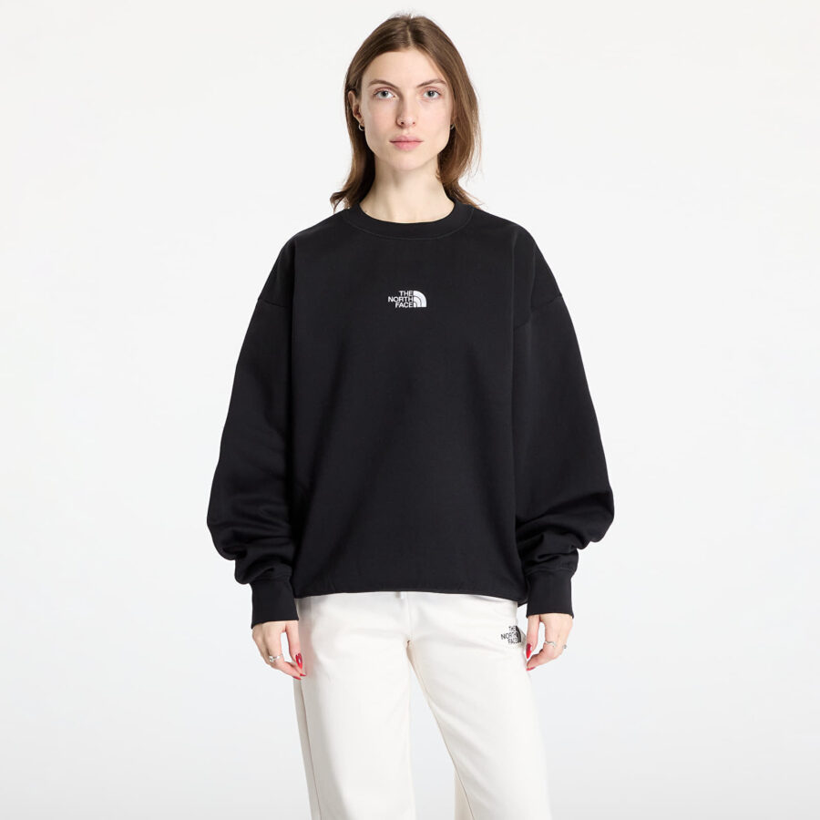 Pulóver The North Face Essential Oversized Crew TNF Black XS-alacsony-ár