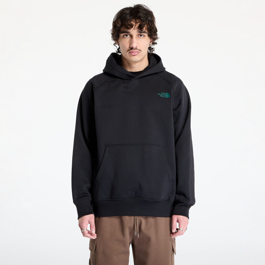 Pulóver The North Face Raglan Box Nse Tailgrid Infill Hoodie TNF Black/ Deep Nori Tra L-alacsony-ár