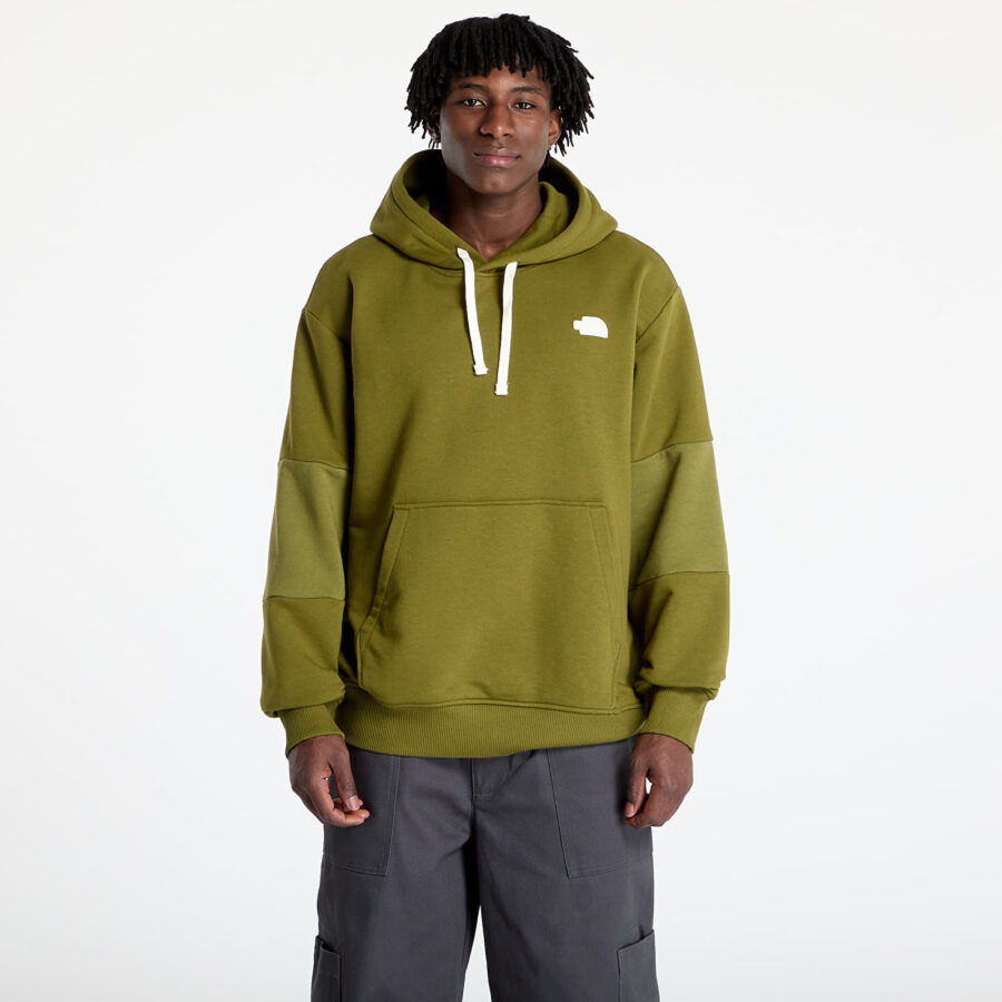 Pulóver The North Face Terry Relaxed Hoodie Forest Olive M-alacsony-ár