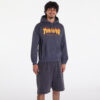 Pulóver Thrasher Flame Hoodie Dark Grey S-alacsony-ár
