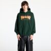 Pulóver Thrasher Flame Logo Hoodie Forest Green S-alacsony-ár