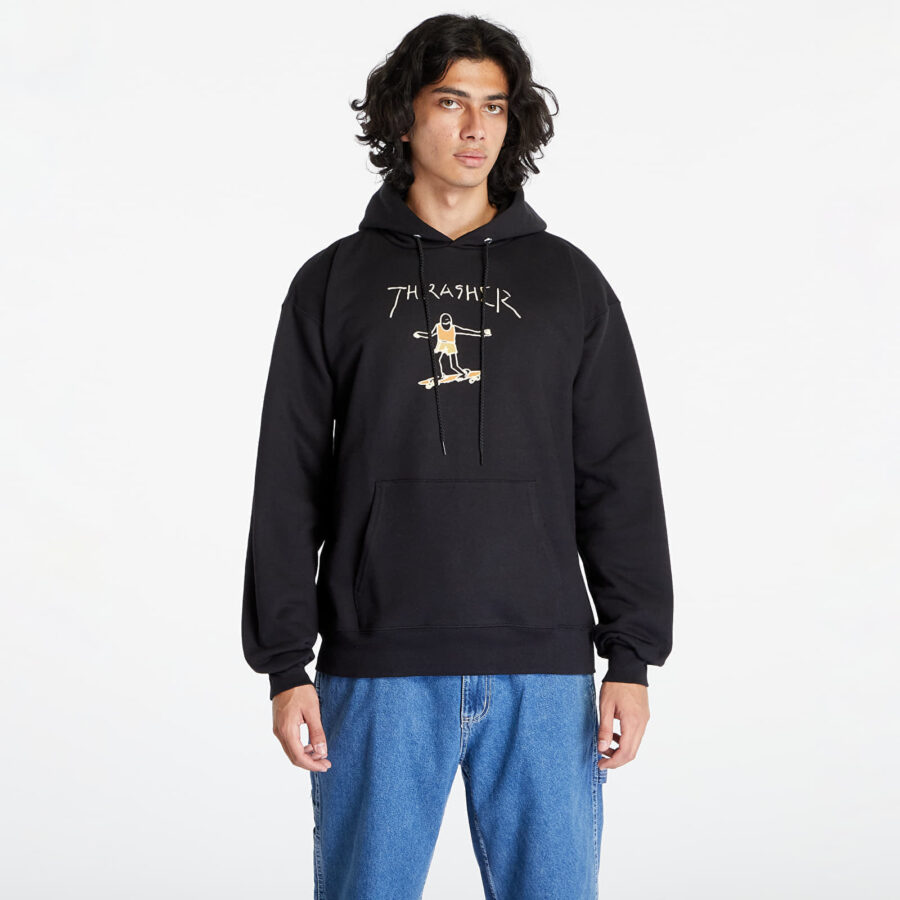 Pulóver Thrasher Gonz Logo Hood Black/ Brown S-alacsony-ár