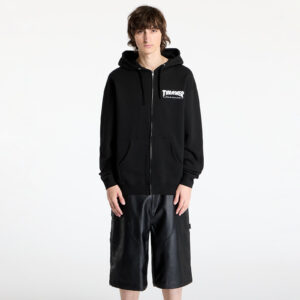 Pulóver Thrasher Magazine Logo Zip Hood Black S-alacsony-ár
