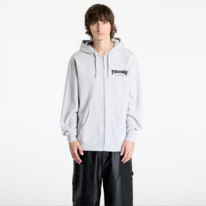 Pulóver Thrasher Magazine Logo Zip Hoody Melange Grey S-alacsony-ár