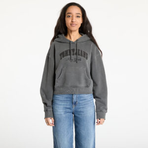 Pulóver Tommy Jeans Boxy Crop Varsity Hoodie Black XS-alacsony-ár
