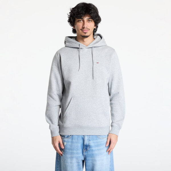 Pulóver Tommy Jeans Regular S Flag Hoodie Gray M-alacsony-ár