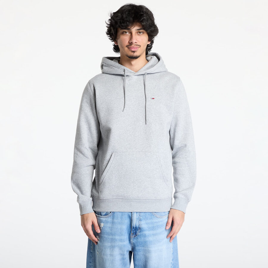 Pulóver Tommy Jeans Regular S Flag Hoodie Gray M-alacsony-ár