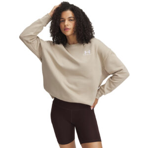 Pulóver Under Armour Icon Fleece OS Crew City Khaki/ White XS-alacsony-ár