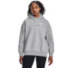 Pulóver Under Armour Icon Fleece OS Hoodie Mod Gray Light Heather/ White XS-alacsony-ár