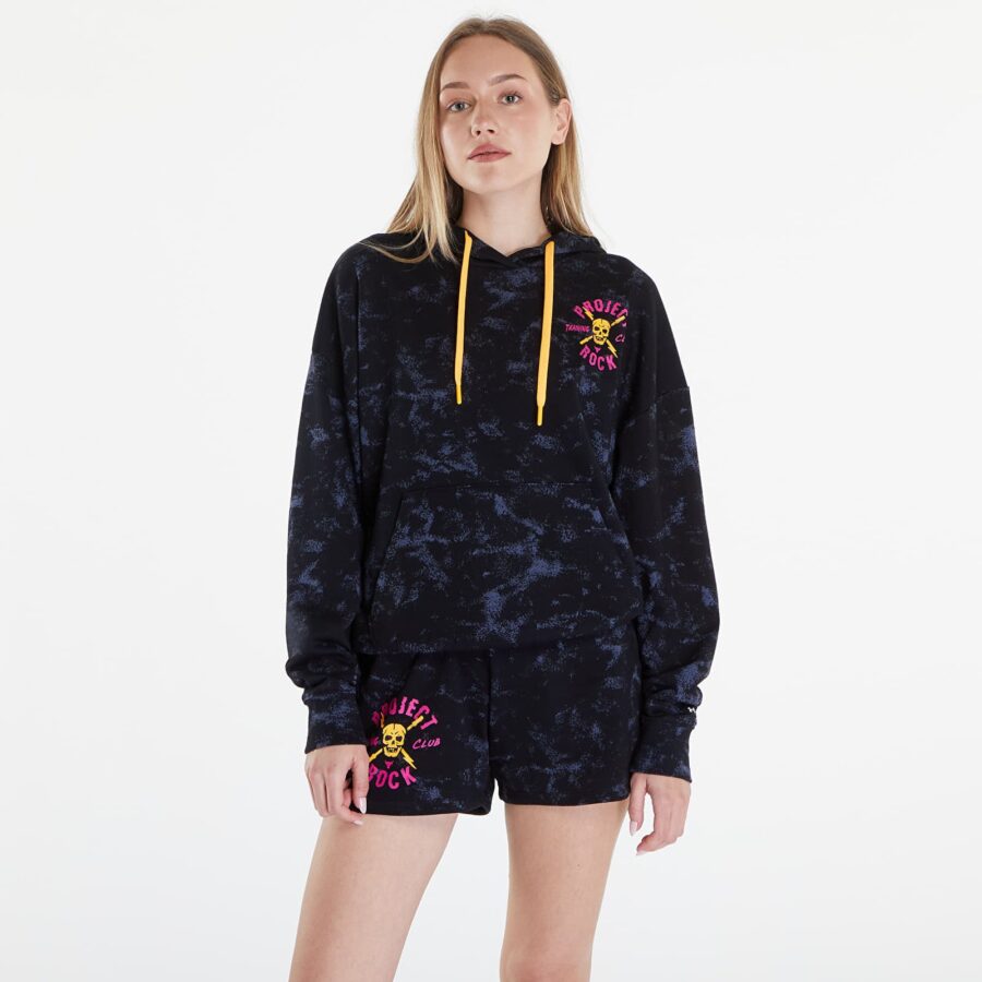 Pulóver Under Armour Project Rock W Underground Terry Hoodie Black/ Nova Orange/ Black S-alacsony-ár