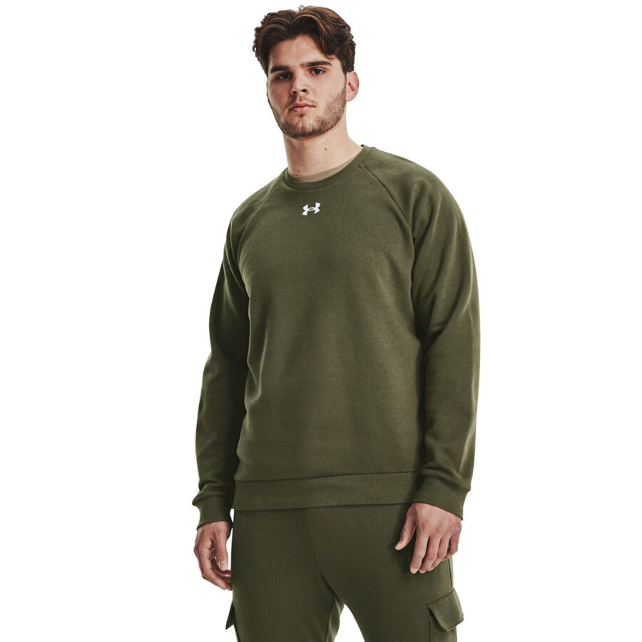 Pulóver Under Armour Rival Fleece Crew Green XL-alacsony-ár