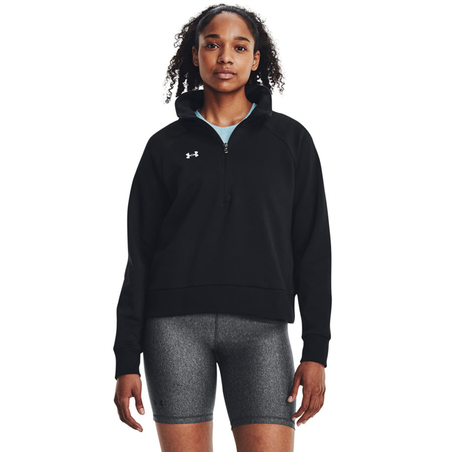 Pulóver Under Armour Rival Fleece HZ Black/ White XS-alacsony-ár