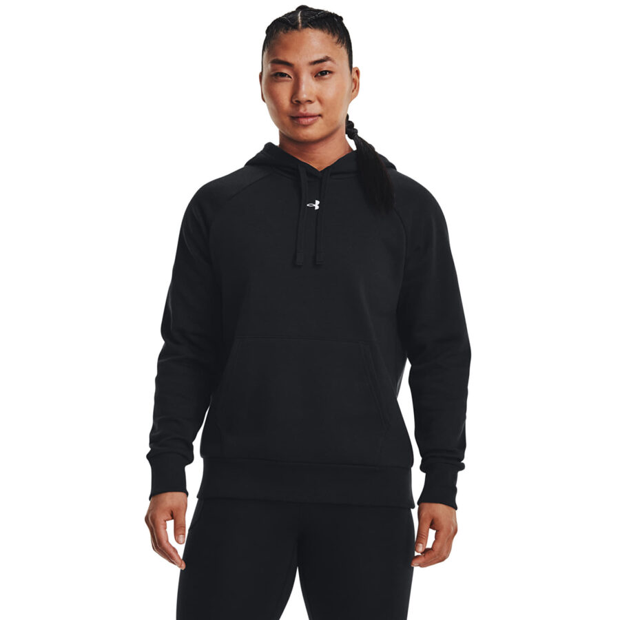 Pulóver Under Armour Rival Fleece Hoodie Black/ White M-alacsony-ár