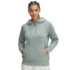 Pulóver Under Armour Rival Fleece Hoodie Silica Green/ White XS-alacsony-ár