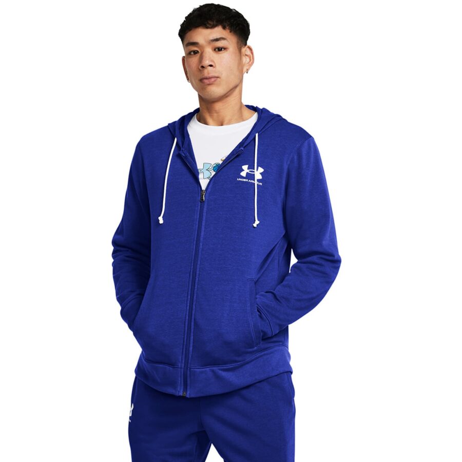 Pulóver Under Armour Rival Terry LC FZ Blue M-alacsony-ár