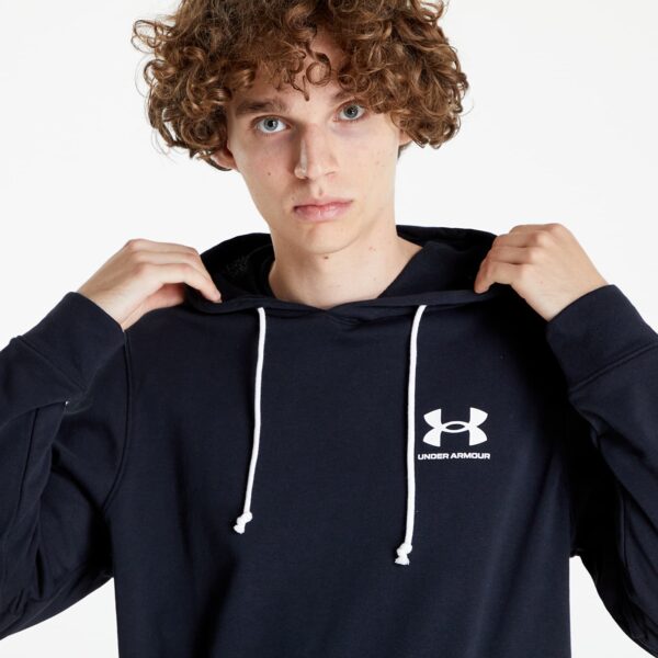 Pulóver Under Armour Rival Terry Lc Hoodie Black/ Onyx White S-alacsony-ár
