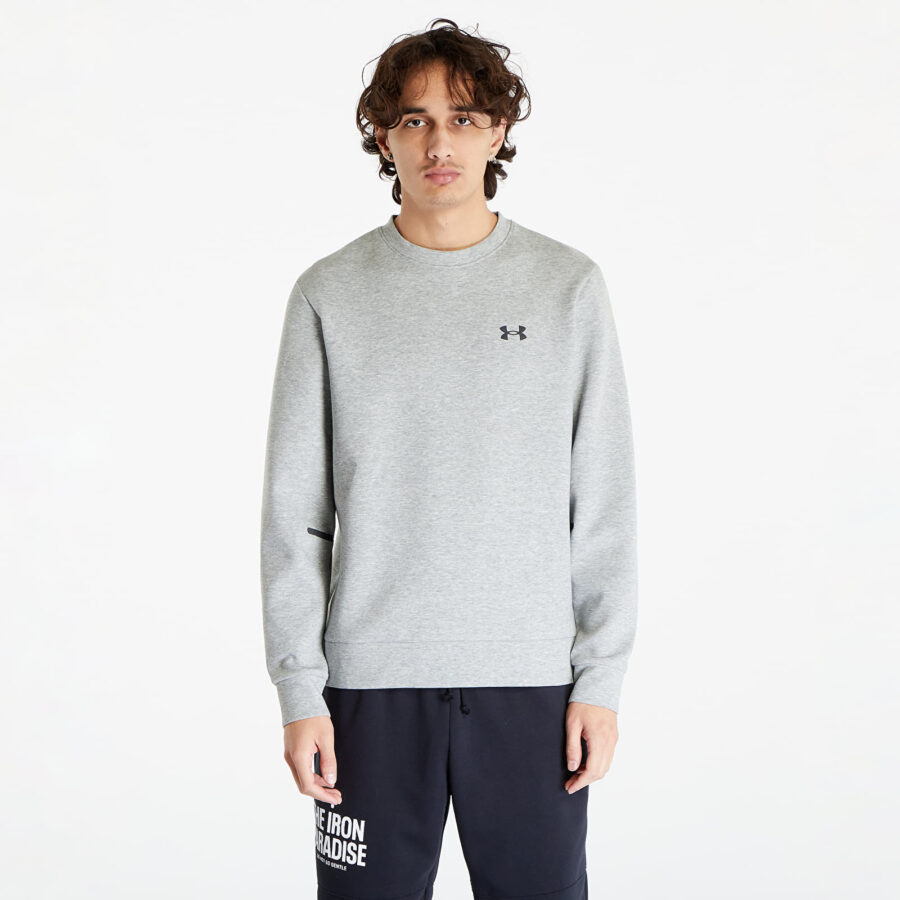 Pulóver Under Armour Unstoppable Fleece Crewneck Sweatshirt Gray XL-alacsony-ár