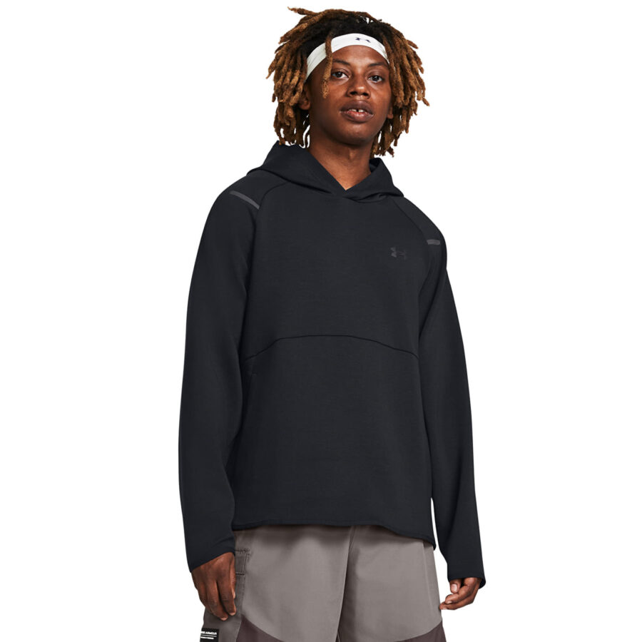 Pulóver Under Armour Unstoppable Fleece Hoodie Black M-alacsony-ár