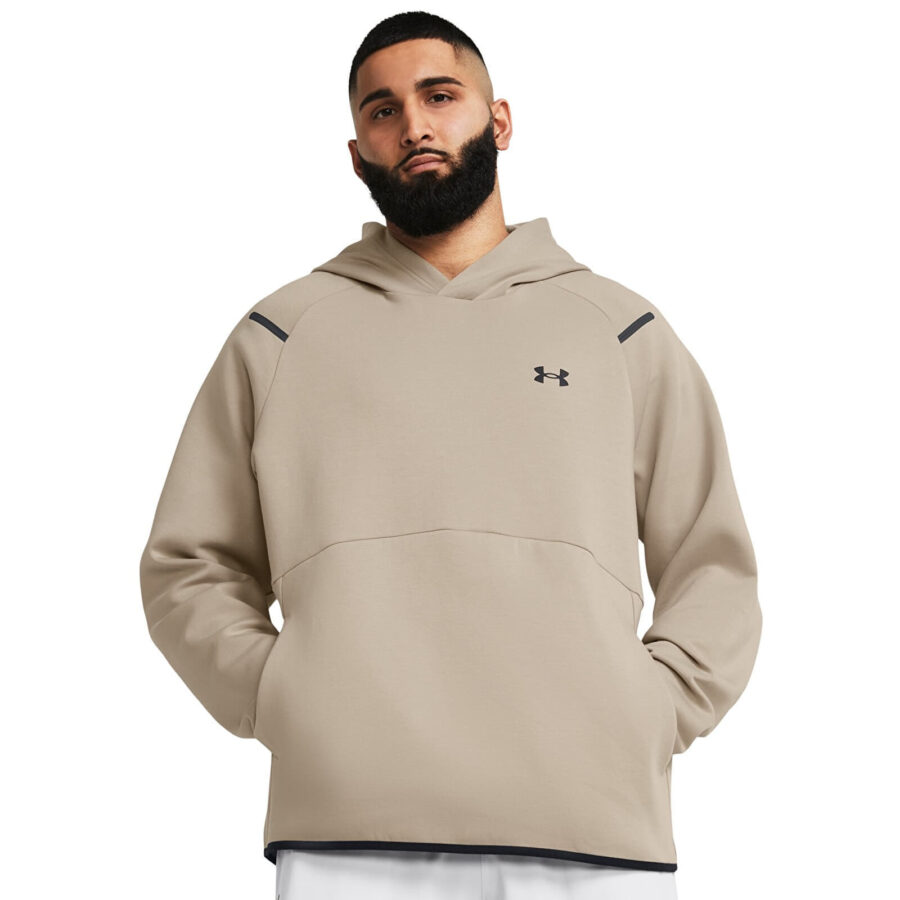Pulóver Under Armour Unstoppable Fleece Hoodie Brown XL-alacsony-ár