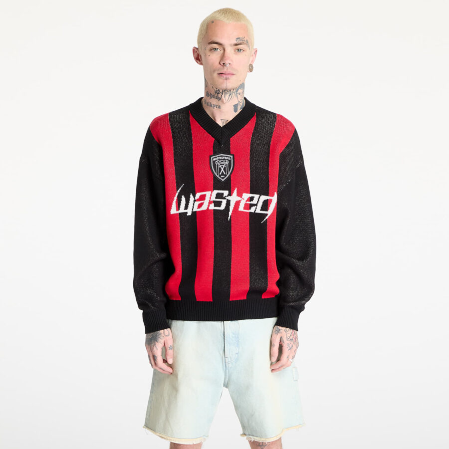 Pulóver Wasted Paris M Blade Sweater Black/ Fire Red M-alacsony-ár