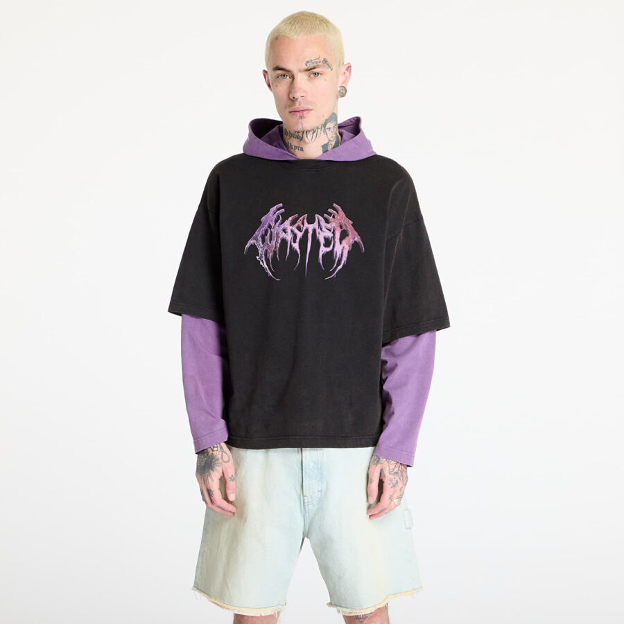 Pulóver Wasted Paris M Slug Age Hoodie Faded Black/ Imperial Purple M-alacsony-ár