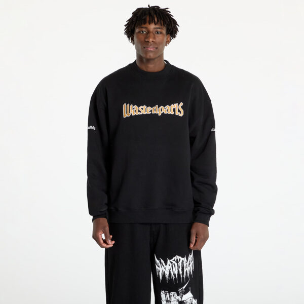 Pulóver Wasted Paris United Crew Neck Black M-alacsony-ár