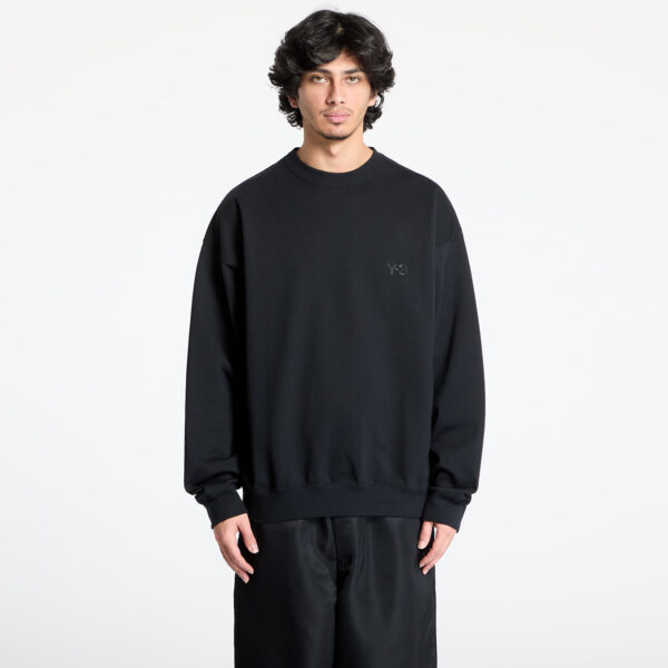 Pulóver Y-3 French Terry Crew Sweatshirt UNISEX Black S-alacsony-ár