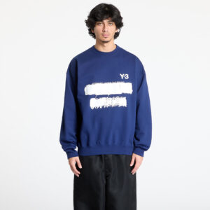 Pulóver Y-3 Graphic Crew Sweatshirt UNISEX Dark Blue S-alacsony-ár