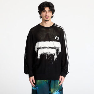Pulóver Y-3 Graphic Knit Crew Sweatshirt UNISEX Black XS-alacsony-ár