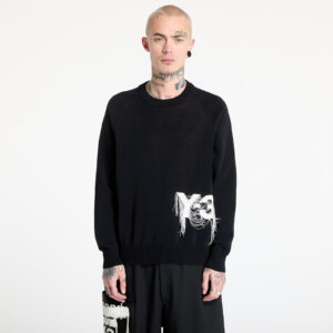Pulóver Y-3 Logo Knit Crew Sweatshirt UNISEX Black M-alacsony-ár