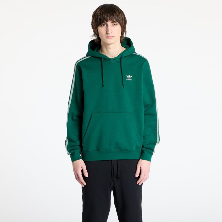 Pulóver adidas Adicolor Classics 3-Stripes Hoody Collegiate Green S-alacsony-ár