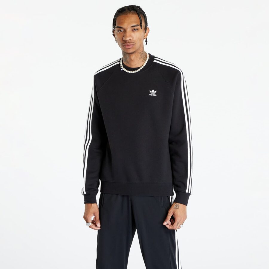Pulóver adidas Adicolor Classics 3-Stripes Sweatshirt Black S-alacsony-ár