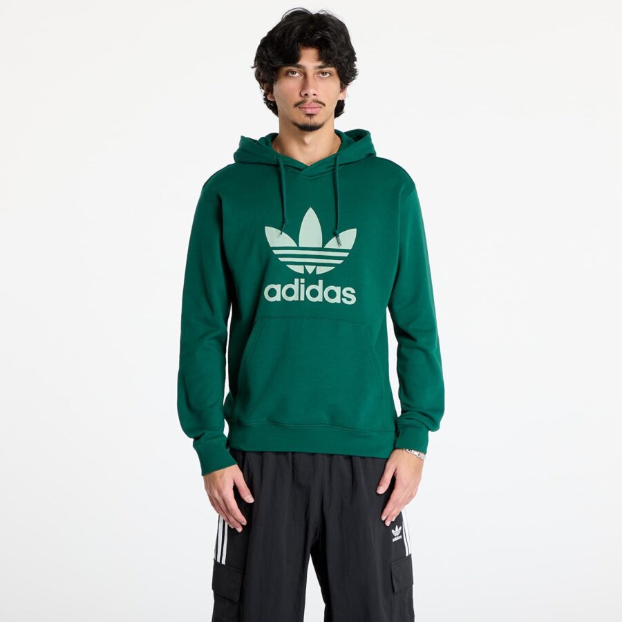 Pulóver adidas Adicolor Classics Trefoil Hoodie Collegiate Green M-alacsony-ár
