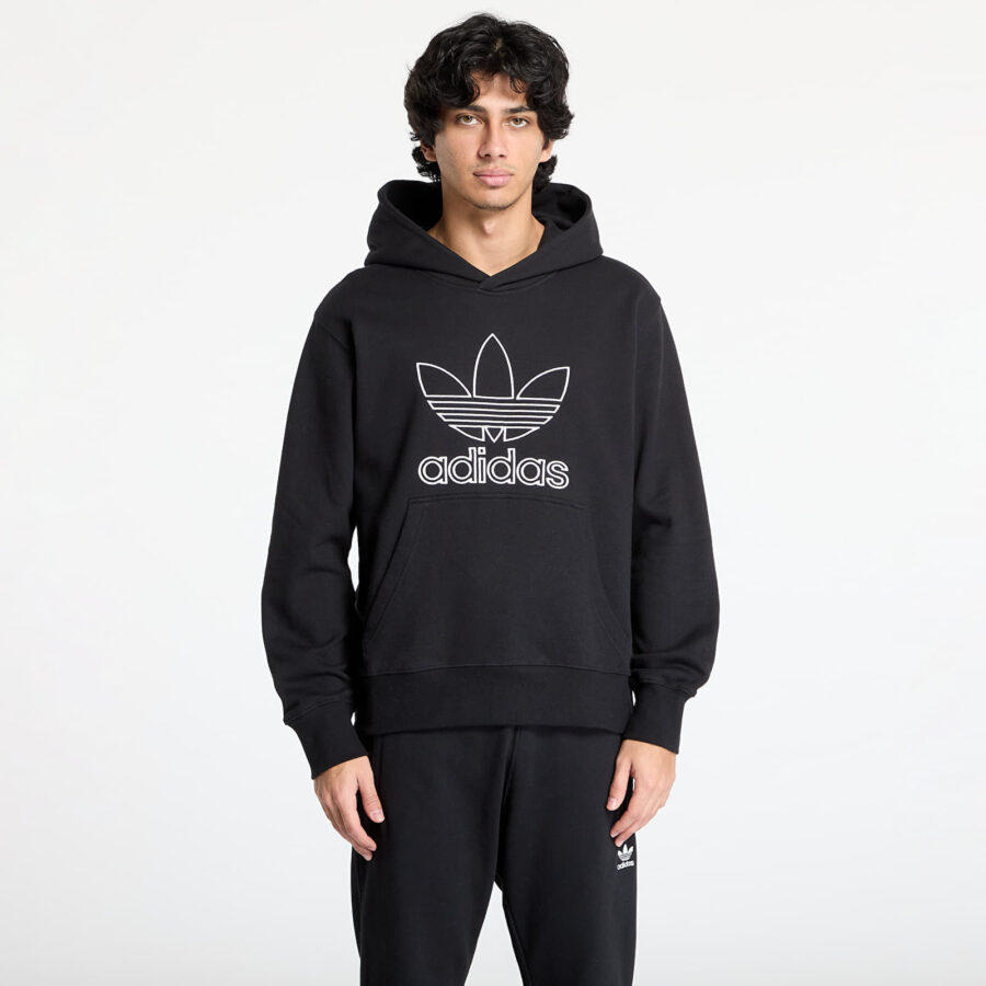 Pulóver adidas Adicolor Outline Trefoil Hoody Black S-alacsony-ár