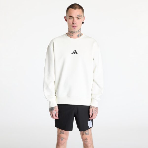 Pulóver adidas All Szn Graphic Crewneck Sweatshirt Off White/ Black L-alacsony-ár