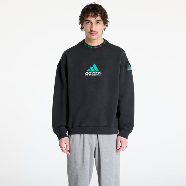 Pulóver adidas Equipment Wash Crewneck Sweatshirt Black S-alacsony-ár