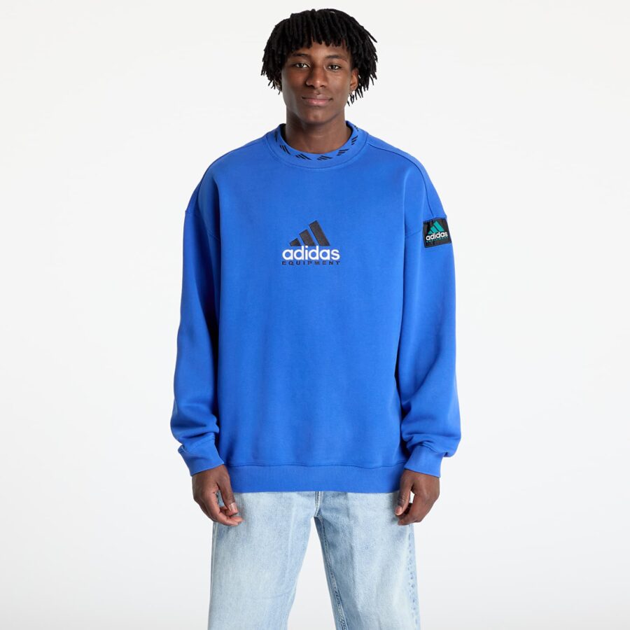 Pulóver adidas Equipment Wash Crewneck Sweatshirt Equipment Blue S-alacsony-ár