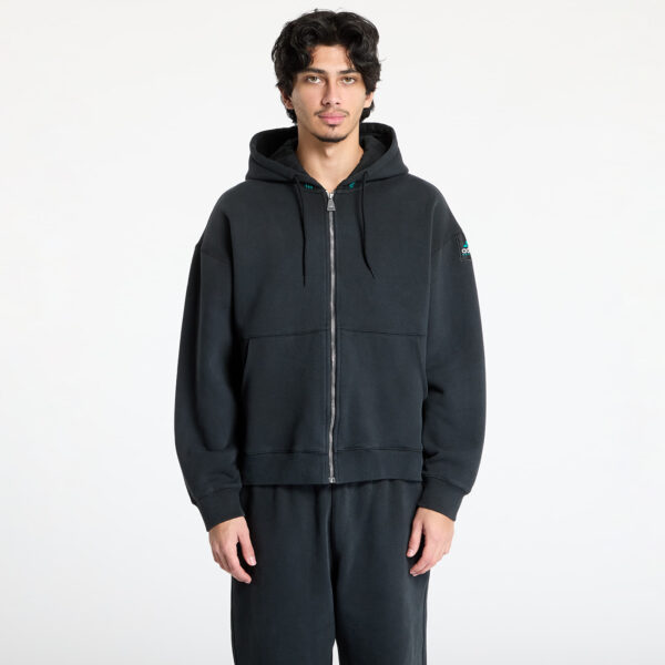 Pulóver adidas Equipment oriFleece Full - Zip Hoodie Black/ Black S-alacsony-ár