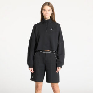 Pulóver adidas Essentials French Terry Half Zip Sweatshirt Black S-alacsony-ár