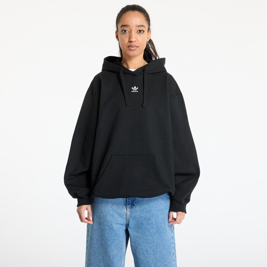 Pulóver adidas Essentials Loose French Terry Hoodie Black XS-alacsony-ár
