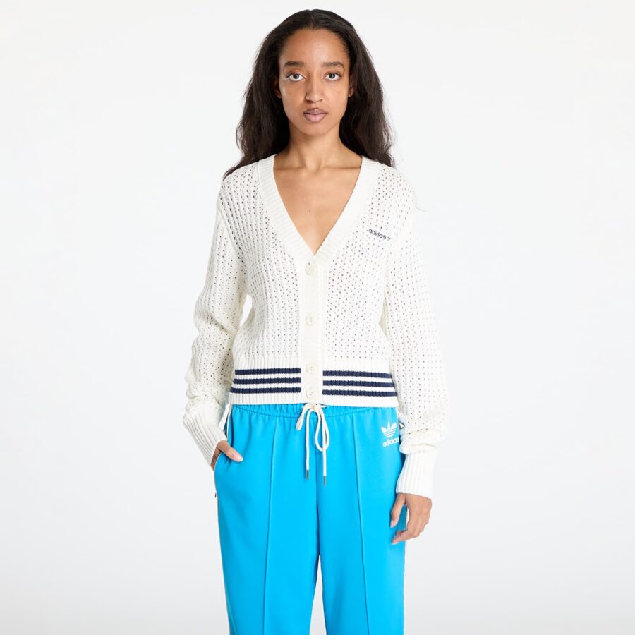Pulóver adidas Knit Cardigan Off White S-alacsony-ár